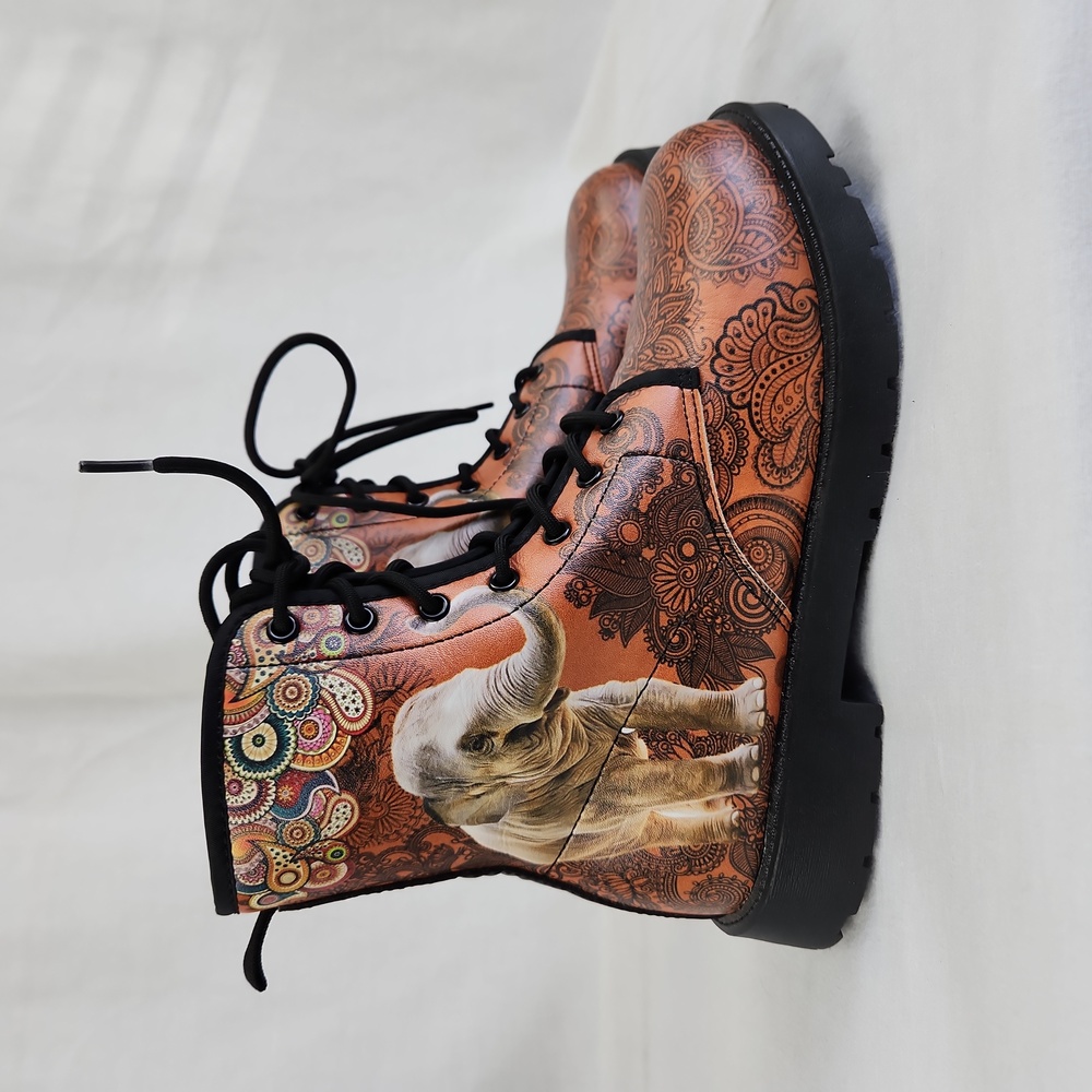 Cute Elephant Design Women Ankle Boots